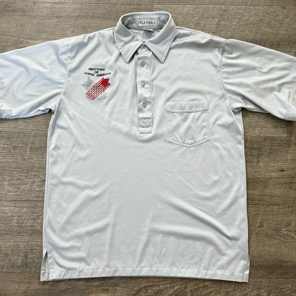 Freemason M.O.V.P.E.R. Groto Polo Shirt Size L  Grey